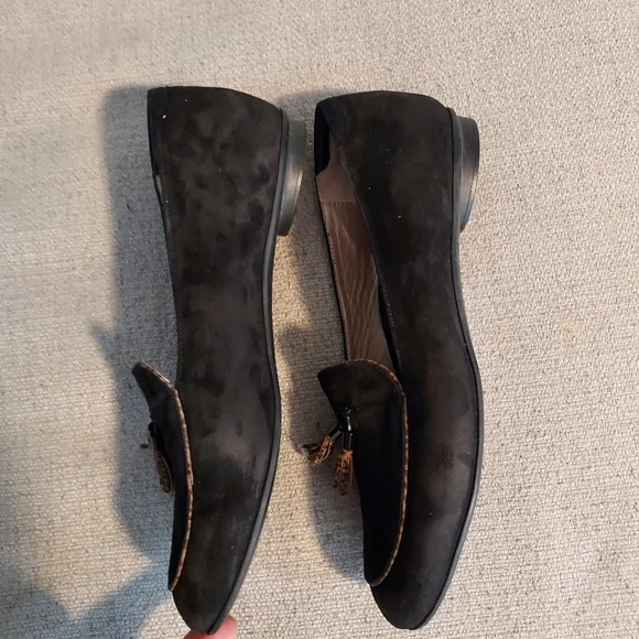 BeautiFeel Chloe Suede Loafers with Animal Print Tassles Sz-40 9/9.5 - Picture 4 of 9